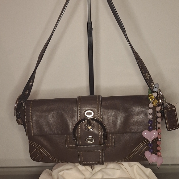 Y2k Coach Dark Brown Mini Shoulder! - Picture 1 of 6